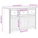Bufet BODO Maro miere 115,5 x 44 x 80 cm Lemn compozit - WALTI WALTI