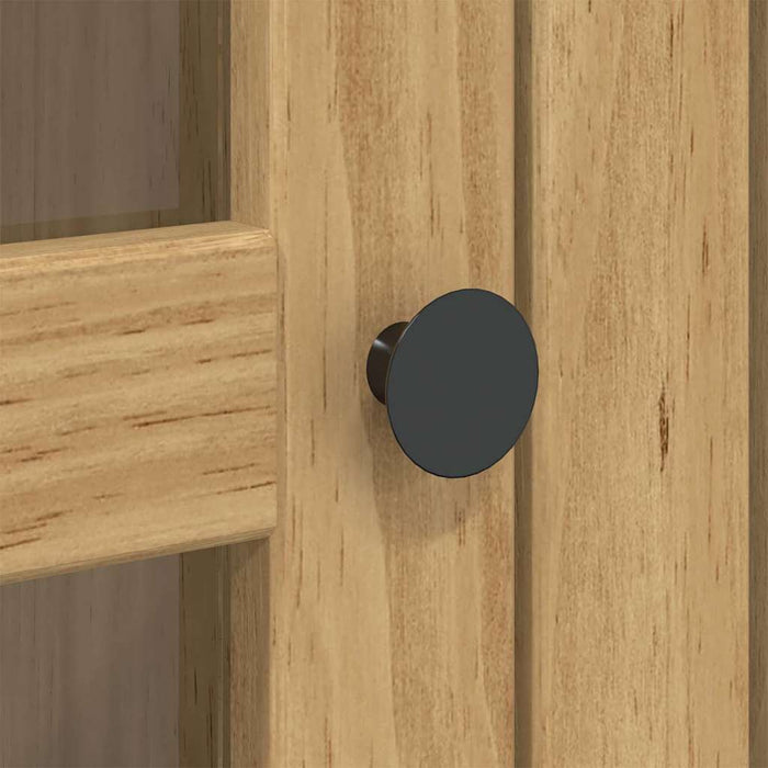 Dulap cu uși din sticlă BODO Maro miere 115,5 x 38,5 x 117,7 cm - WALTI WALTI