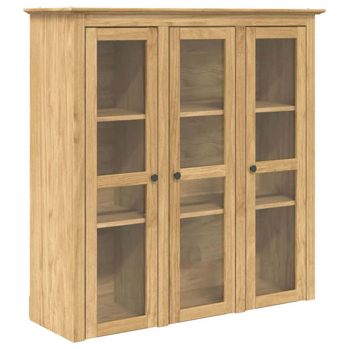 Dulap cu uși din sticlă BODO Maro miere 115,5 x 38,5 x 117,7 cm - WALTI WALTI