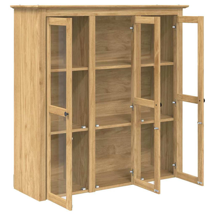 Dulap cu uși din sticlă BODO Maro miere 115,5 x 38,5 x 117,7 cm - WALTI WALTI