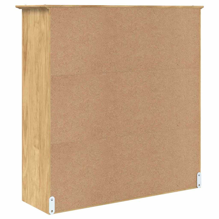 Dulap cu uși din sticlă BODO Maro miere 115,5 x 38,5 x 117,7 cm - WALTI WALTI