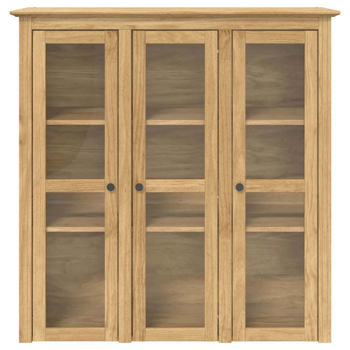Dulap cu uși din sticlă BODO Maro miere 115,5 x 38,5 x 117,7 cm - WALTI WALTI