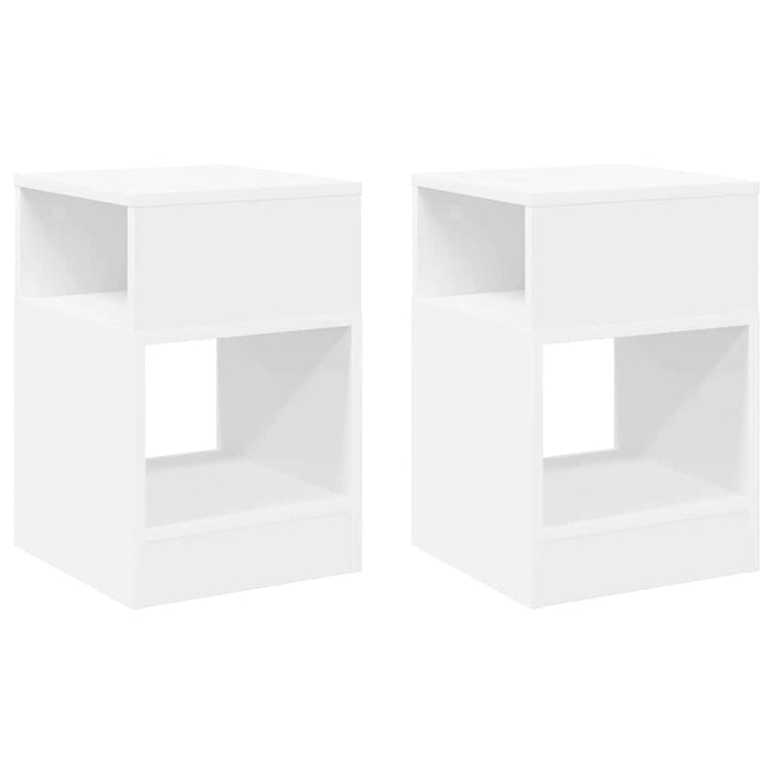 Masă laterală 2 pcs Alb 30,5 x 30 x 45 cm Lemn compozit - WALTI WALTI