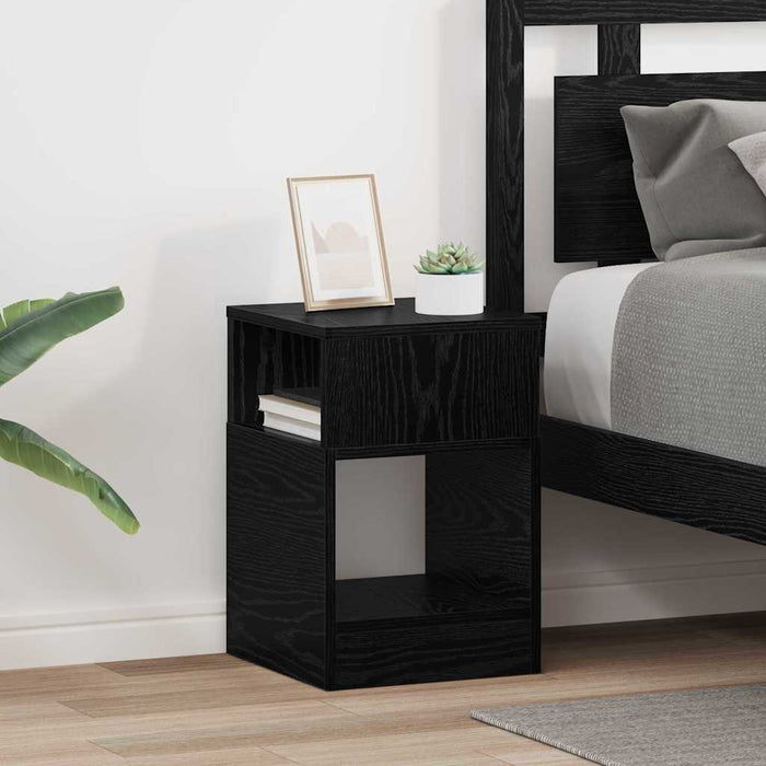Masă laterală 2 pcs Stejar Negru 30,5 x 30 x 45 cm - WALTI WALTI