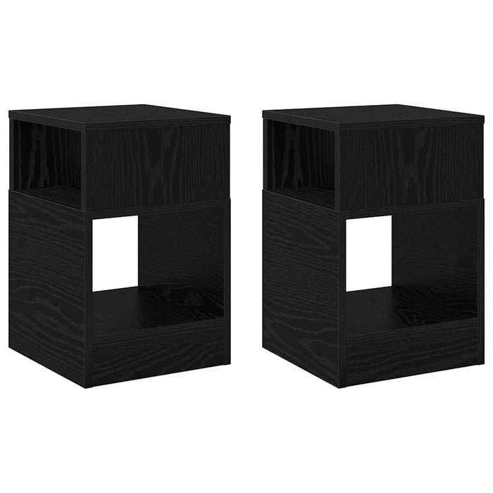 Masă laterală 2 pcs Stejar Negru 30,5 x 30 x 45 cm - WALTI WALTI