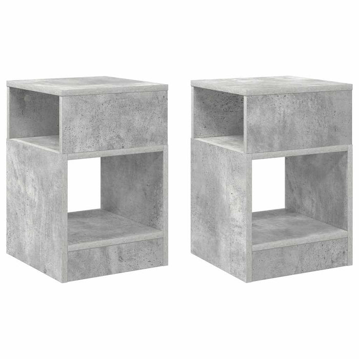 Masă laterală 2 pcs Gri din beton 30,5 x 30 x 45 cm - WALTI WALTI