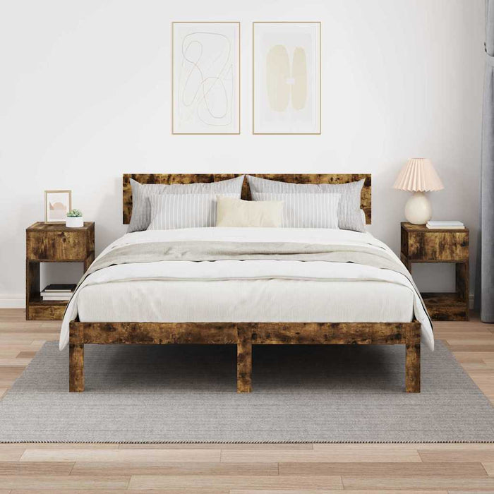 Masă laterală 2 pcs Stejar fumuriu 30,5 x 30 x 45 cm - WALTI WALTI
