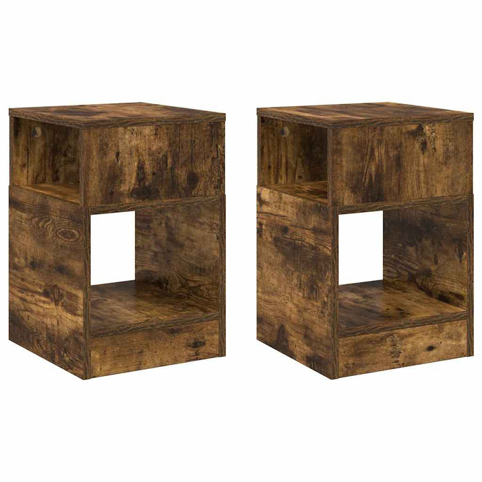 Masă laterală 2 pcs Stejar fumuriu 30,5 x 30 x 45 cm - WALTI WALTI