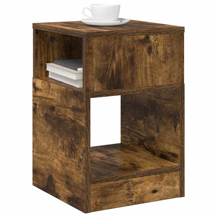 Masă laterală 2 pcs Stejar fumuriu 30,5 x 30 x 45 cm - WALTI WALTI