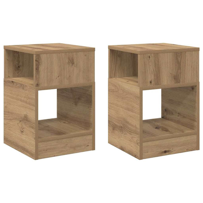 Masă laterală 2 pcs Stejar Artizanal 30,5 x 30 x 45 cm - WALTI WALTI
