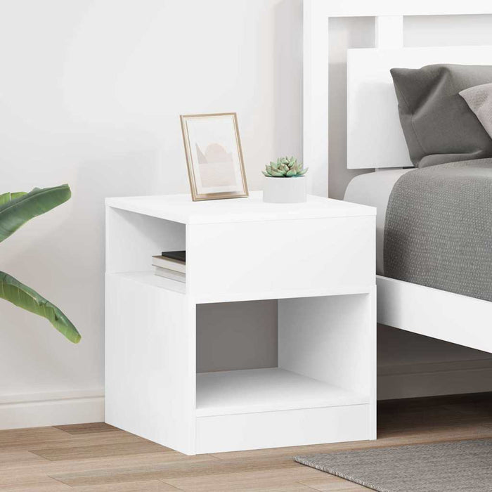 Masă laterală 2 pcs Alb 40,5 x 40 x 45 cm Lemn compozit - WALTI WALTI