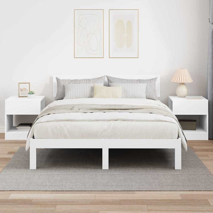 Masă laterală 2 pcs Alb 40,5 x 40 x 45 cm Lemn compozit - WALTI WALTI