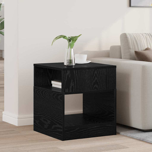 Masă laterală Stejar Negru 40,5 x 40 x 45 cm Lemn compozit - WALTI WALTI