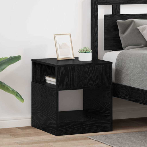 Masă laterală 2 pcs Stejar Negru 40,5 x 40 x 45 cm - WALTI WALTI