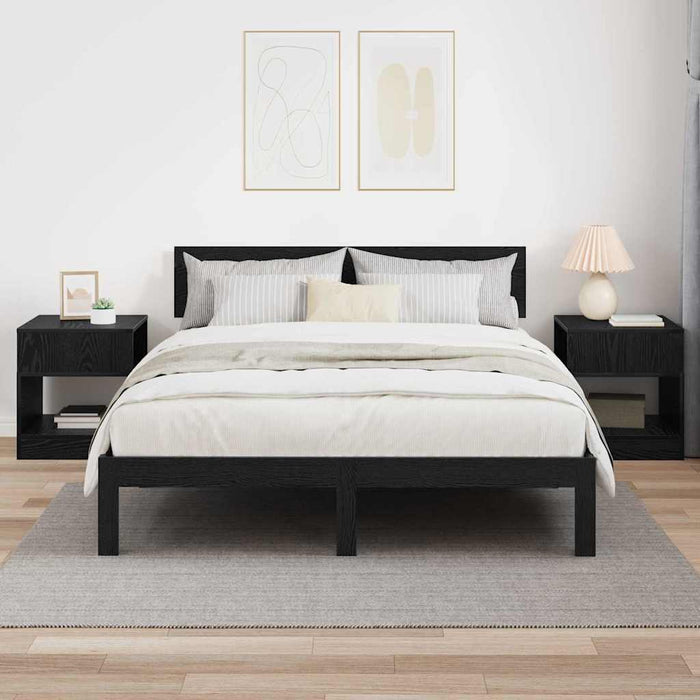Masă laterală 2 pcs Stejar Negru 40,5 x 40 x 45 cm - WALTI WALTI