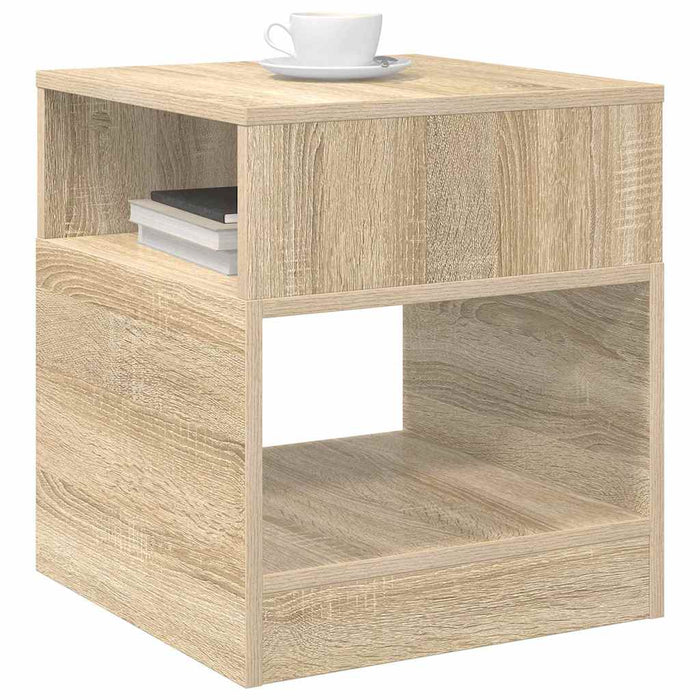 Masă laterală Stejar Sonoma 40,5 x 40 x 45 cm Lemn compozit - WALTI WALTI