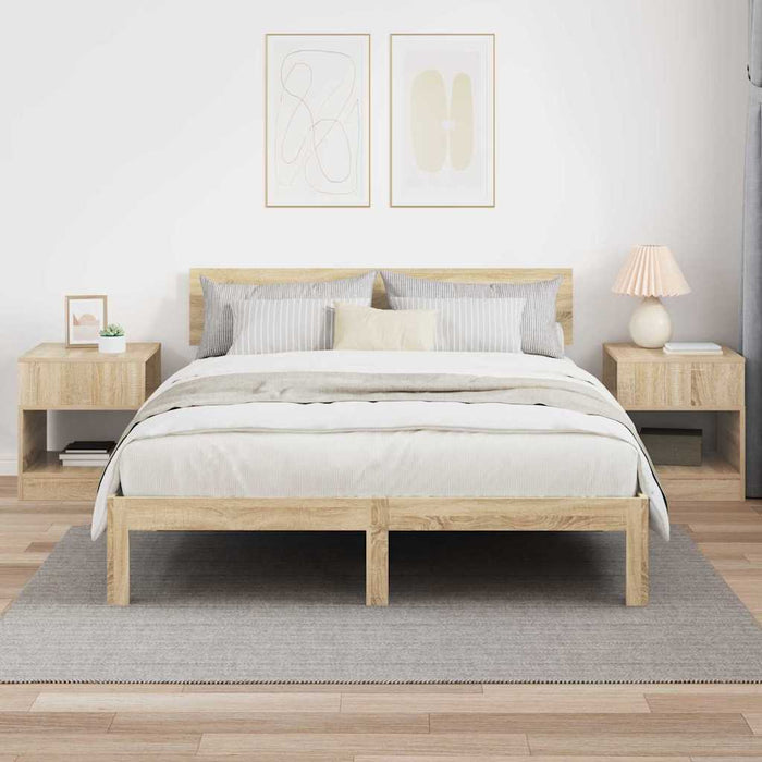 Masă laterală 2 pcs Stejar Sonoma 40,5 x 40 x 45 cm - WALTI WALTI