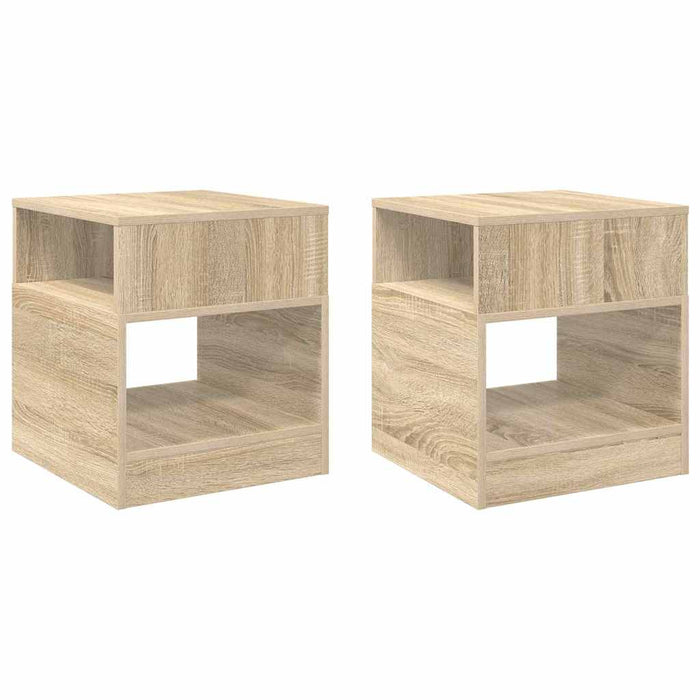 Masă laterală 2 pcs Stejar Sonoma 40,5 x 40 x 45 cm - WALTI WALTI