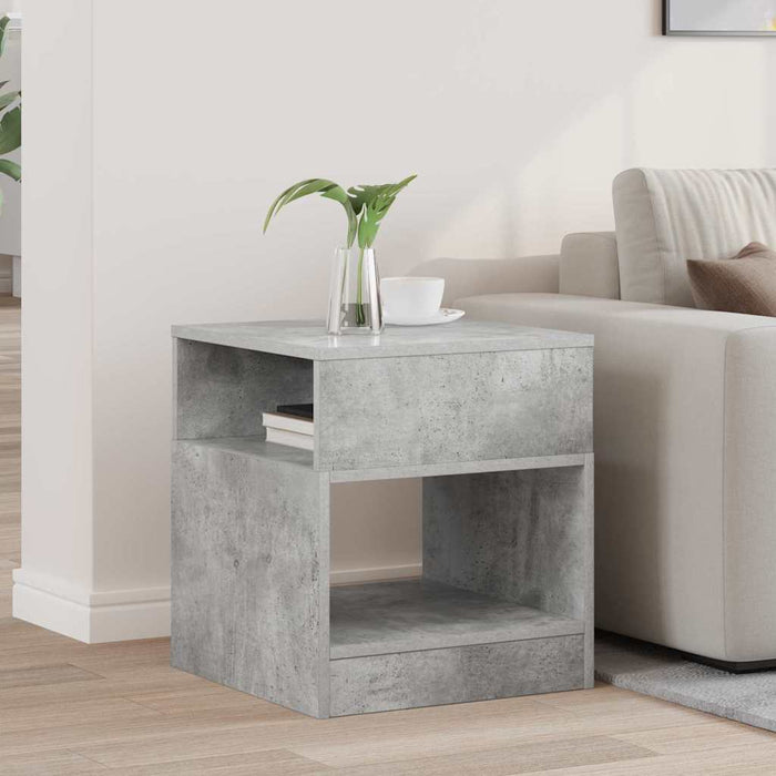 Masă laterală Gri din beton 40,5 x 40 x 45 cm Lemn compozit - WALTI WALTI