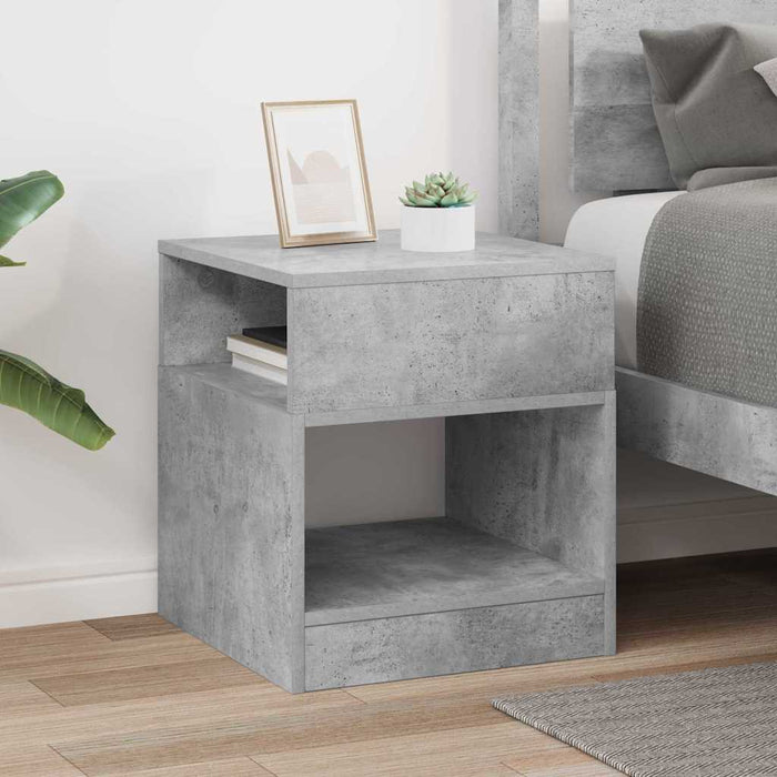 Masă laterală Gri din beton 40,5 x 40 x 45 cm Lemn compozit - WALTI WALTI