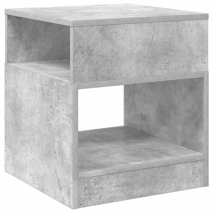 Masă laterală Gri din beton 40,5 x 40 x 45 cm Lemn compozit - WALTI WALTI