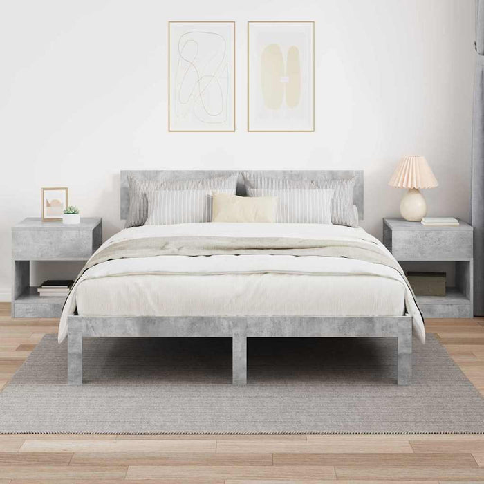 Masă laterală 2 pcs Gri din beton 40,5 x 40 x 45 cm - WALTI WALTI