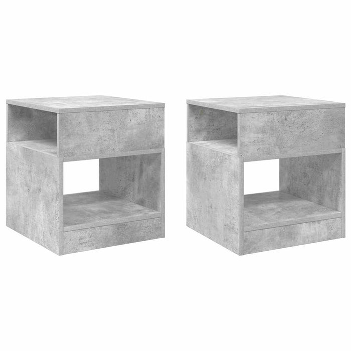 Masă laterală 2 pcs Gri din beton 40,5 x 40 x 45 cm - WALTI WALTI