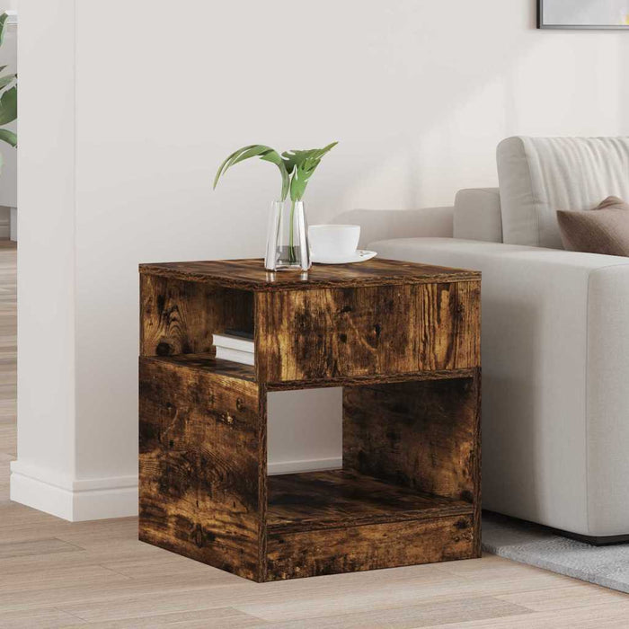 Masă laterală Stejar fumuriu 40,5 x 40 x 45 cm Lemn compozit - WALTI WALTI