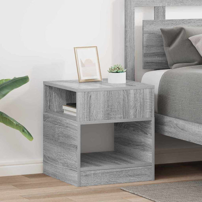 Masă laterală 2 pcs Gri Sonoma 40,5 x 40 x 45 cm Lemn compozit - WALTI WALTI