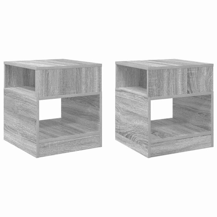 Masă laterală 2 pcs Gri Sonoma 40,5 x 40 x 45 cm Lemn compozit - WALTI WALTI