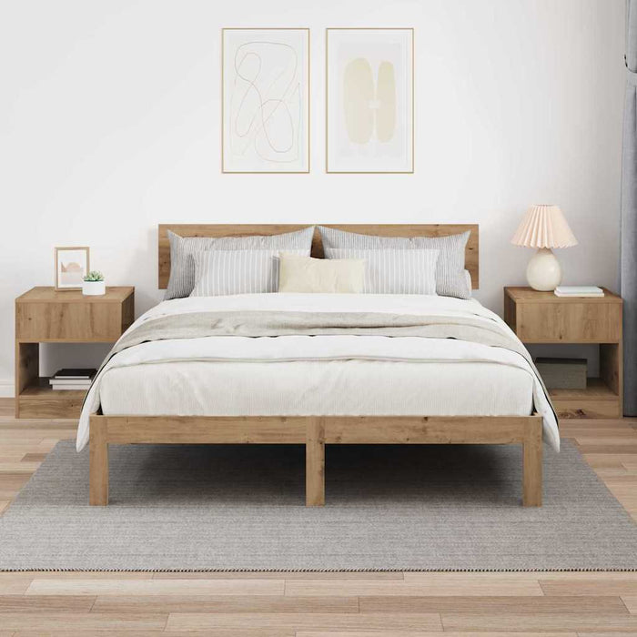 Masă laterală 2 pcs Stejar Artizanal 40,5 x 40 x 45 cm - WALTI WALTI