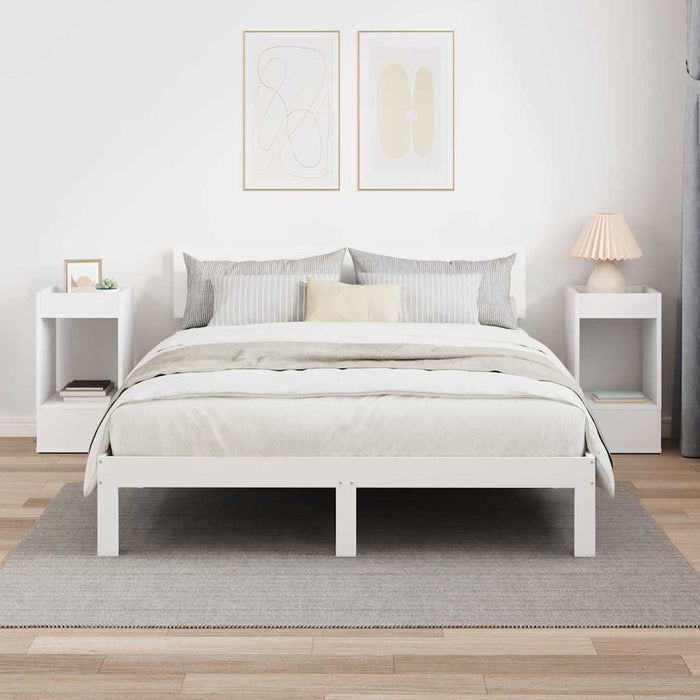 Masă laterală 2 pcs Alb 30 x 30 x 56 cm Lemn compozit - WALTI WALTI