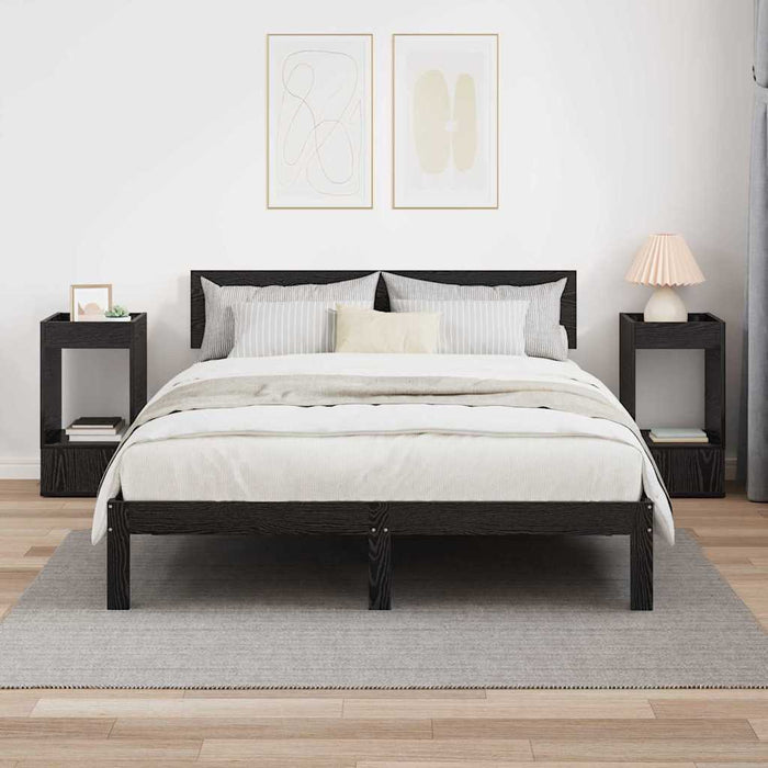 Masă laterală 2 pcs Stejar Negru 30 x 30 x 56 cm Lemn compozit - WALTI WALTI