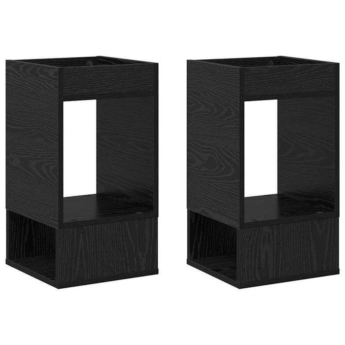 Masă laterală 2 pcs Stejar Negru 30 x 30 x 56 cm Lemn compozit - WALTI WALTI