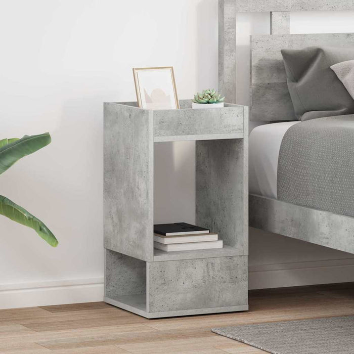 Masă laterală 2 pcs Gri din beton 30 x 30 x 56 cm Lemn compozit - WALTI WALTI