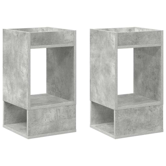 Masă laterală 2 pcs Gri din beton 30 x 30 x 56 cm Lemn compozit - WALTI WALTI