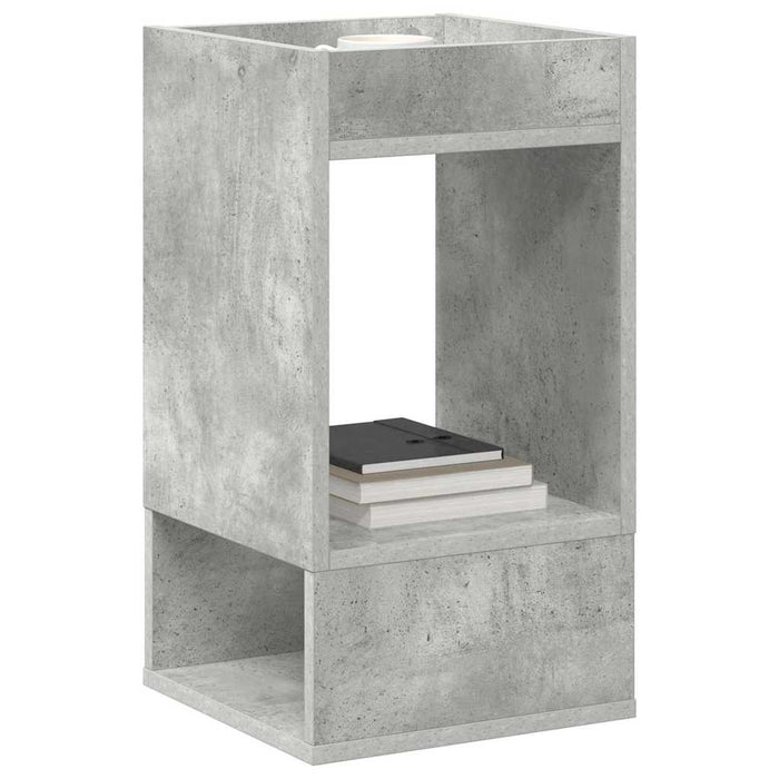 Masă laterală 2 pcs Gri din beton 30 x 30 x 56 cm Lemn compozit - WALTI WALTI