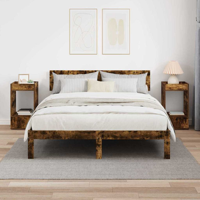Masă laterală 2 pcs Stejar fumuriu 30 x 30 x 56 cm - WALTI WALTI