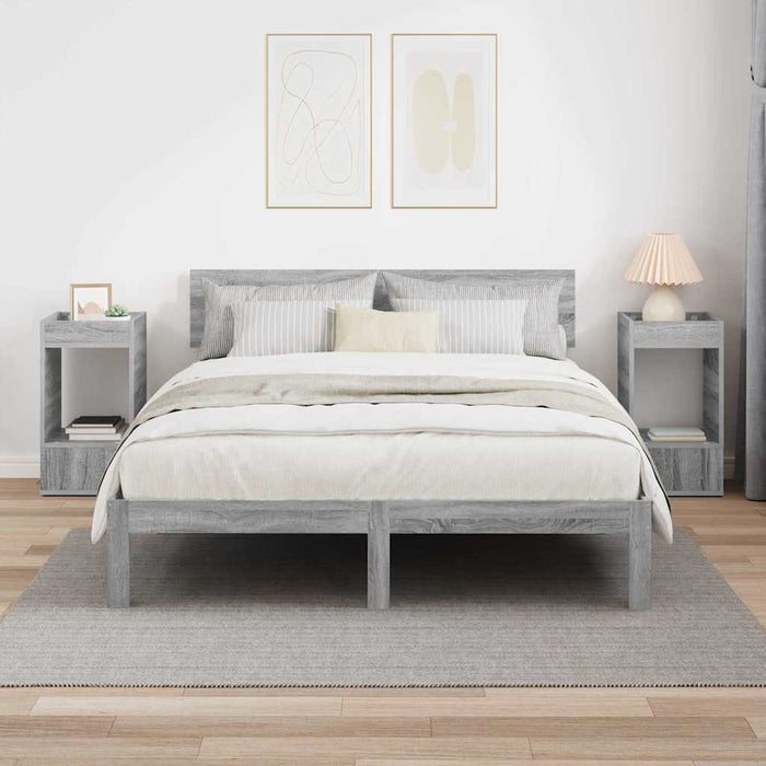 Masă laterală 2 pcs Gri Sonoma 30 x 30 x 56 cm Lemn compozit - WALTI WALTI