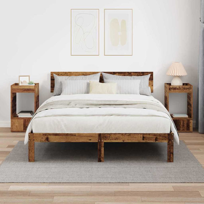 Masă laterală 2 pcs Lemn vechi 30 x 30 x 56 cm Lemn compozit - WALTI WALTI