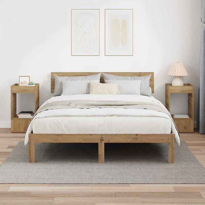 Masă laterală 2 pcs Stejar Artizanal 30 x 30 x 56 cm - WALTI WALTI