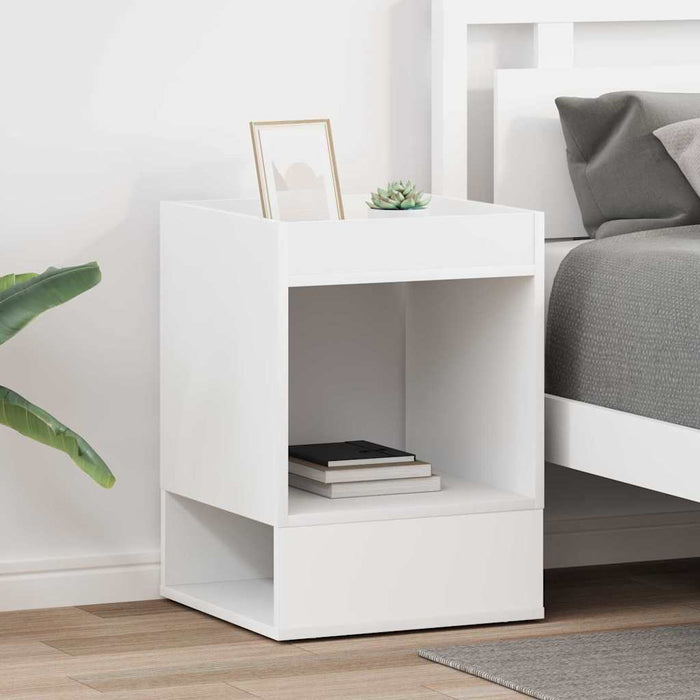 Masă laterală 2 pcs Alb 40 x 40 x 56 cm Lemn compozit - WALTI WALTI