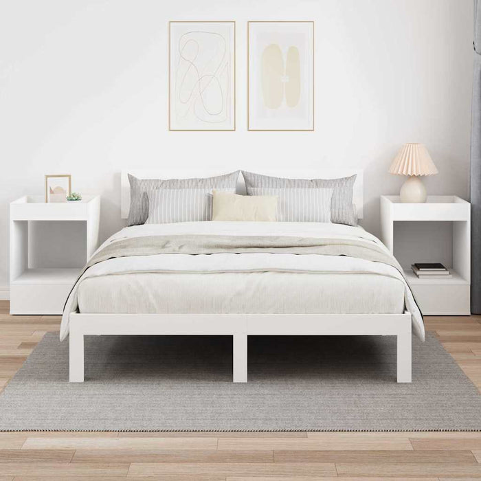 Masă laterală 2 pcs Alb 40 x 40 x 56 cm Lemn compozit - WALTI WALTI