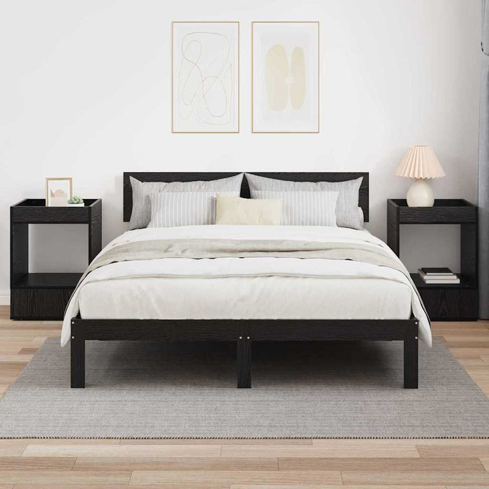 Masă laterală 2 pcs Stejar Negru 40 x 40 x 56 cm Lemn compozit - WALTI WALTI