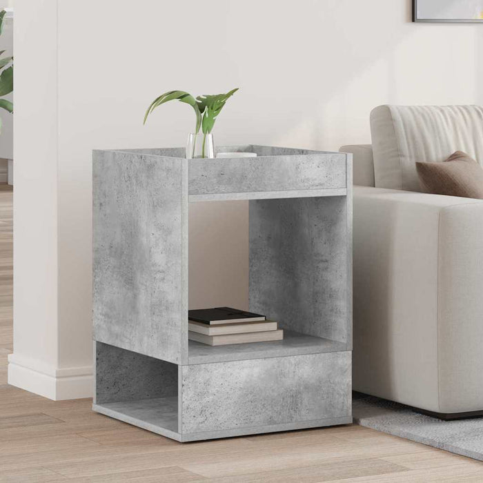 Masă laterală Gri din beton 40 x 40 x 56 cm Lemn compozit - WALTI WALTI