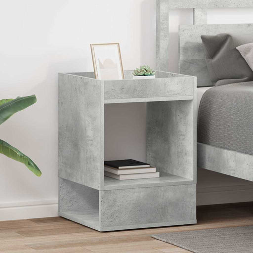 Masă laterală 2 pcs Gri din beton 40 x 40 x 56 cm Lemn compozit - WALTI WALTI