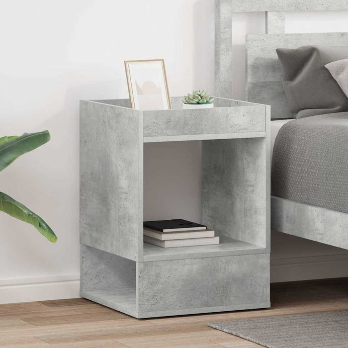 Masă laterală 2 pcs Gri din beton 40 x 40 x 56 cm Lemn compozit - WALTI WALTI