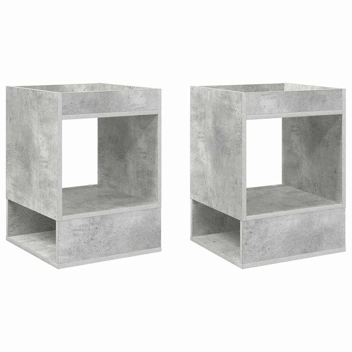 Masă laterală 2 pcs Gri din beton 40 x 40 x 56 cm Lemn compozit - WALTI WALTI