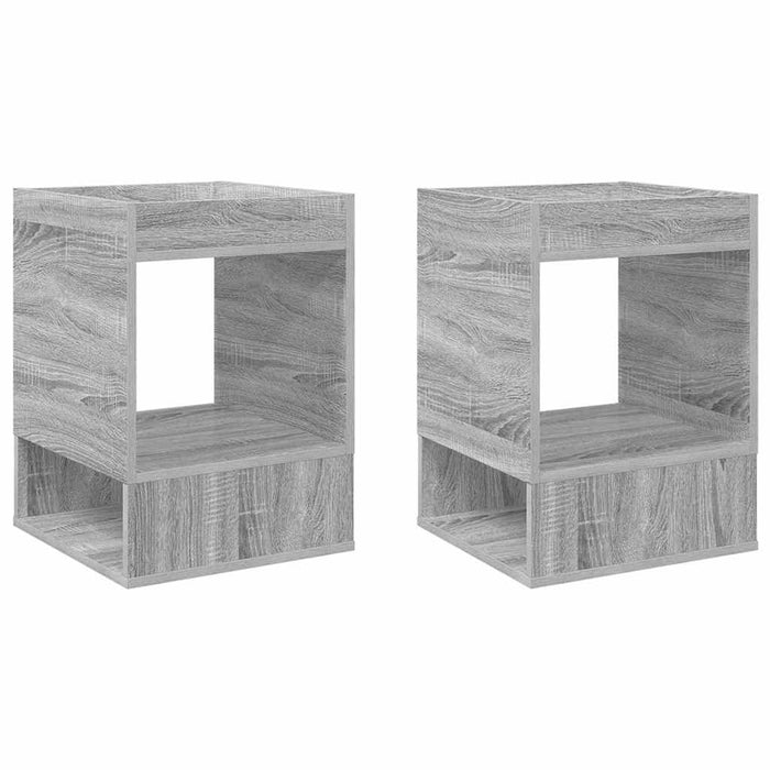 Masă laterală 2 pcs Gri Sonoma 40 x 40 x 56 cm Lemn compozit - WALTI WALTI