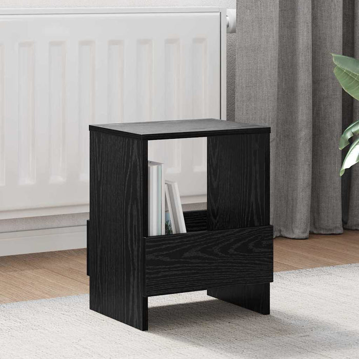 Raft pentru reviste 2 pcs Stejar Negru 35 x 30 x 45 cm - WALTI WALTI